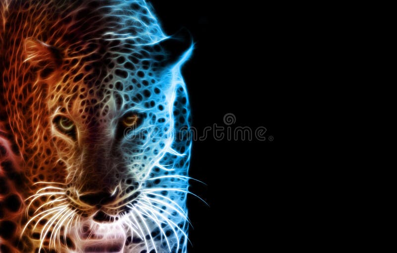 Digital drawing of a tiger royalty free illustration