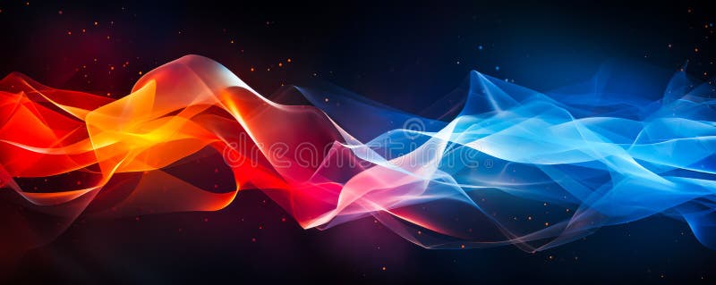 Digital Dreamscape A Fusion of Color and Technology in Abstract Art stock illustration