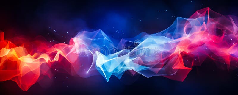 Digital Dreamscape A Fusion of Color and Technology in Abstract Art stock illustration