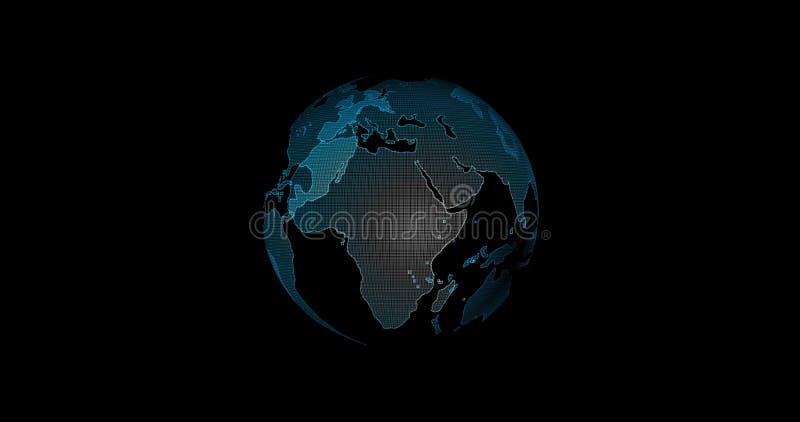 Digital Earth Rotating,Concept 3d Animation Social Future Technology  Abstract Business Scientific Global Network Stock Illustration -  Illustration of light, future: 216875736