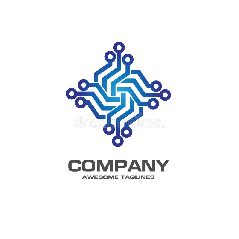 Digital Electronics Logo Design Stock Vector Illustration of concept, abstract 95972772