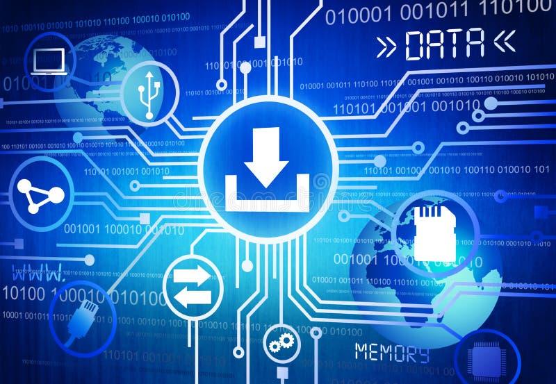 Digital erzeugtes Bild des Daten-Konzeptes vektor abbildung