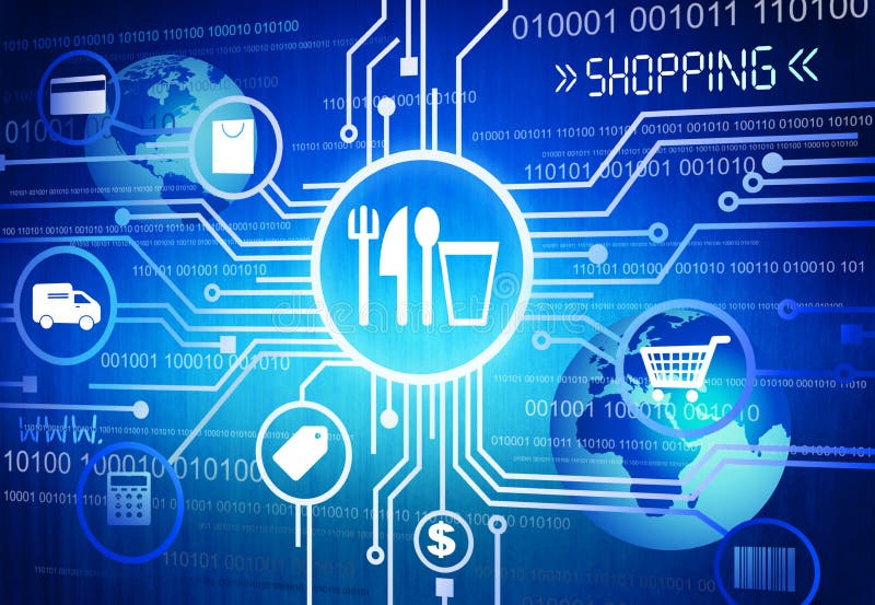 Digital erzeugtes Bild des Einkaufskonzeptes stock abbildung