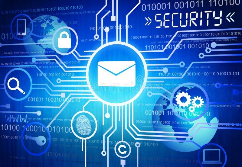 Digital erzeugtes Bild des on-line-Sicherheits-Konzeptes stock abbildung