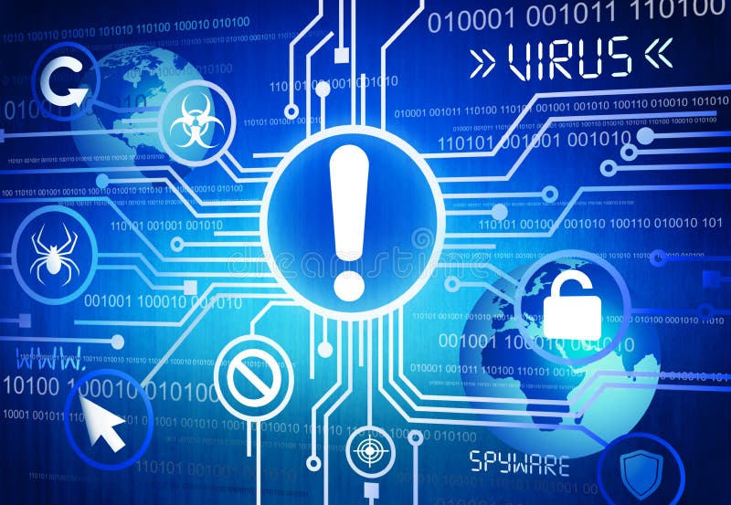 Digital erzeugtes Bild von Virus-Konzepten vektor abbildung