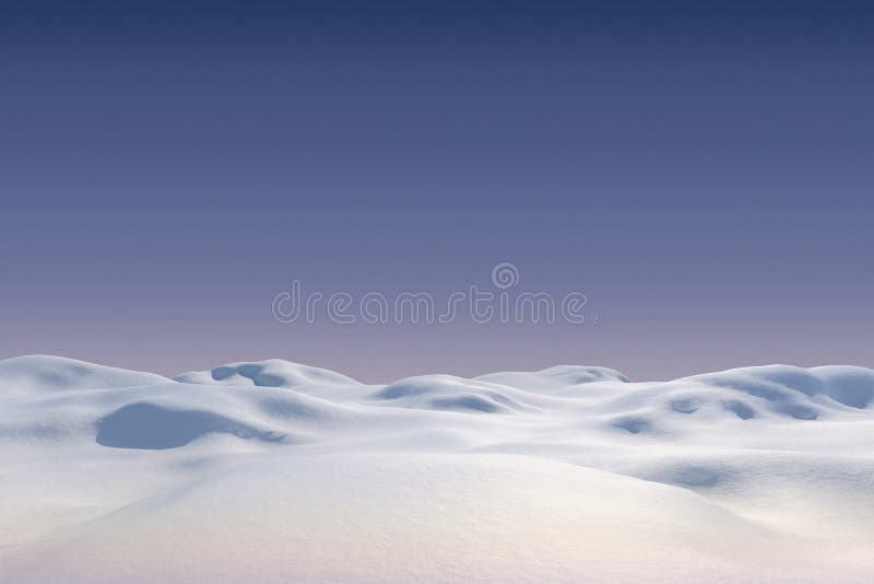 Digital erzeugtes schneebedecktes Land scape