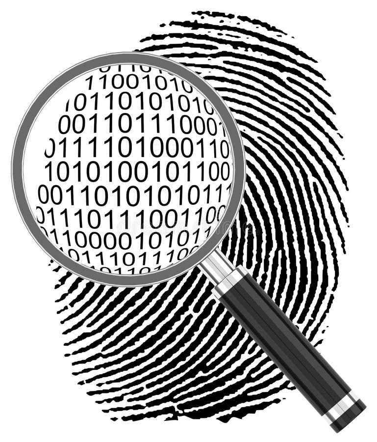 The digital fingerprint stock illustration
