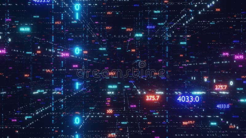Digital Binary Background. Big Data Digital Code. Futuristic ...