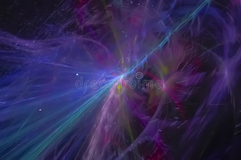 abstraction digital fractal fantasy explosion magic design movement effect royalty free illustration