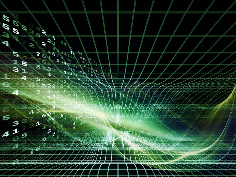 Digital Fractal Realms vector illustration