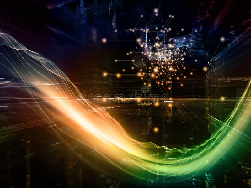 Digital Fractal Realms stock illustration