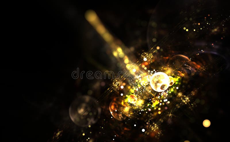 Digital frambragd bild av färgrika ljus- och abstrakt begreppformer stock illustrationer