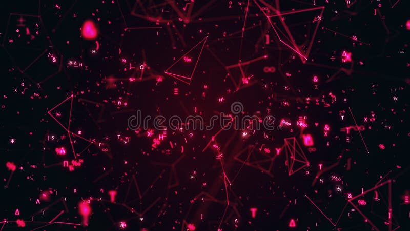Digital futuristic illustration with math, physics symbols and mesh network grid royalty free illustration Digital futuristic illustration with math, physics symbols and mesh network grid royalty free illustration