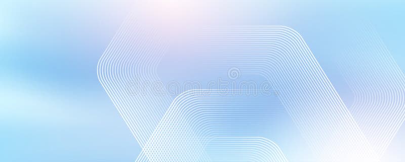 Digital futuristic technology concept with hexagons. Digital hexagonal blue abstract background. Geometric stripe line stock illustration