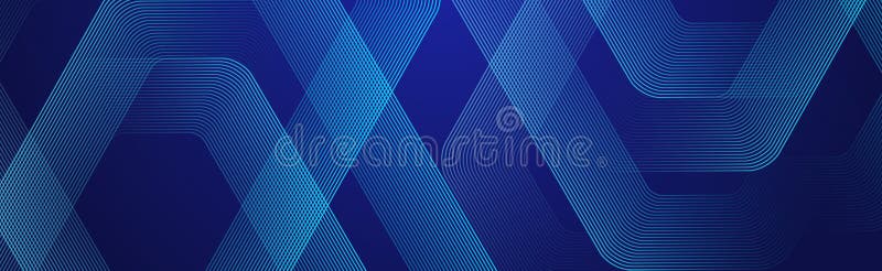 Digital futuristic technology concept with hexagons. Digital hexagonal blue abstract background. Geometric stripe line royalty free illustration