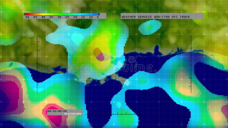 Digital för väderradar satellit- översikt (golfen)