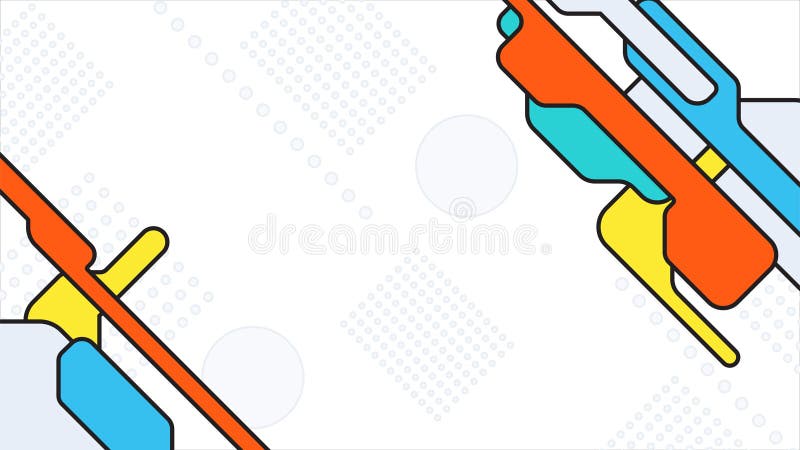 Digital geometric tech colorful elements abstract background stock illustration