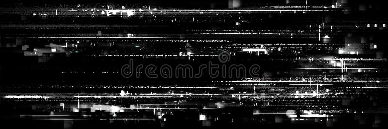 Digital glitch texture with pixelated noise effect vector realistic illustration of abstract video rewind pattern on black screen vector illustration