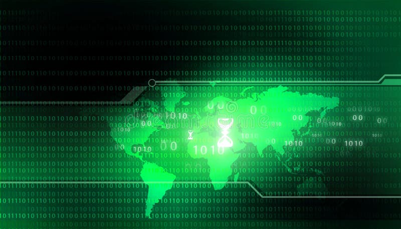 Digital Globe. Binary world stock images