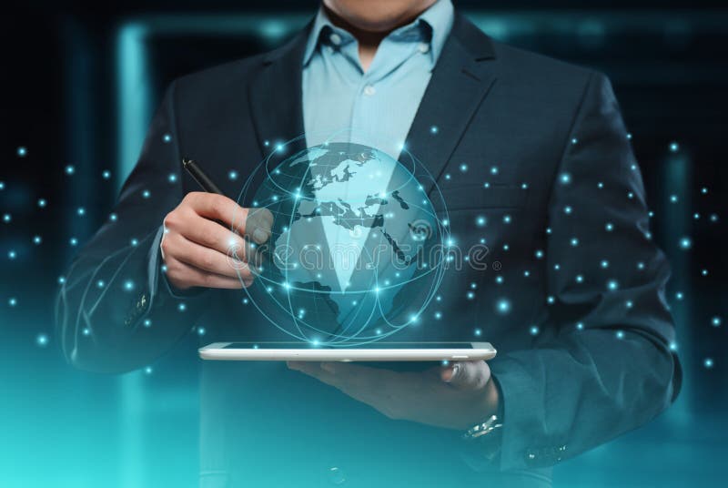 Digital Globe International Business Network Internet Technology Concept royalty free stock image