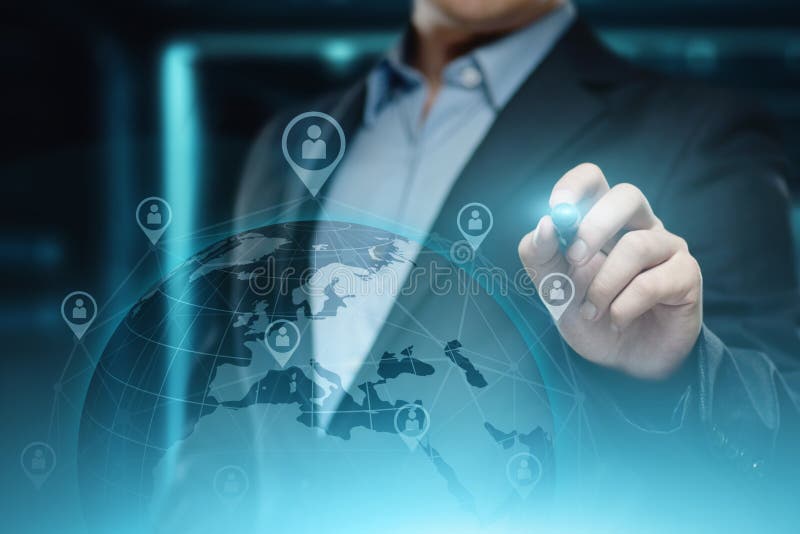 Digital Globe International Business Network Internet Technology Concept stock photography