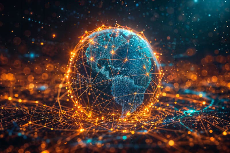 Concept de conexiune la rețeaua digitală globalizată. ai generativ
