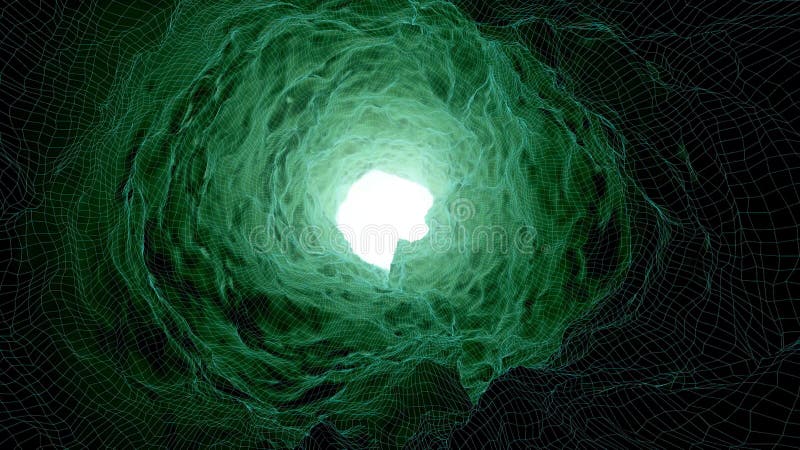 Digital grüner Tunnel 4k vektor abbildung
