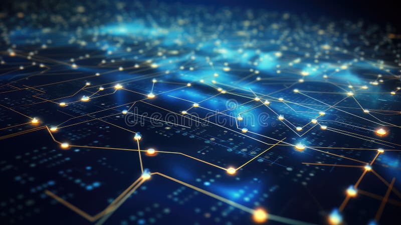 Digital high tech data stock illustration