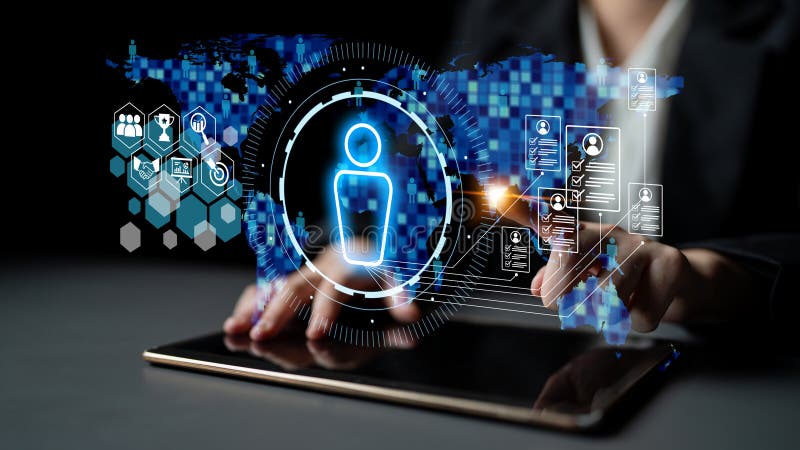 Digital HR and Online Recruitment Technology Latch royalty free stock photos