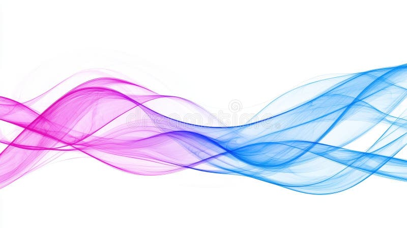A digital illustration of abstract wave patterns in pink and blue. royalty free stock images