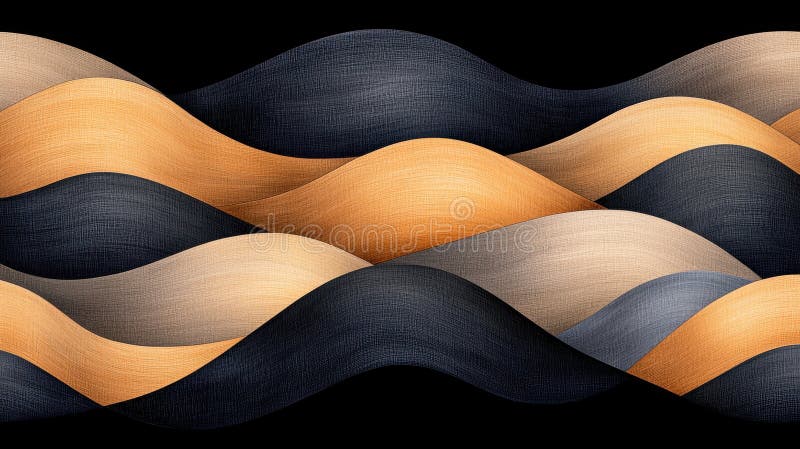 A digital illustration of abstract wave patterns in warm colors. royalty free stock photography