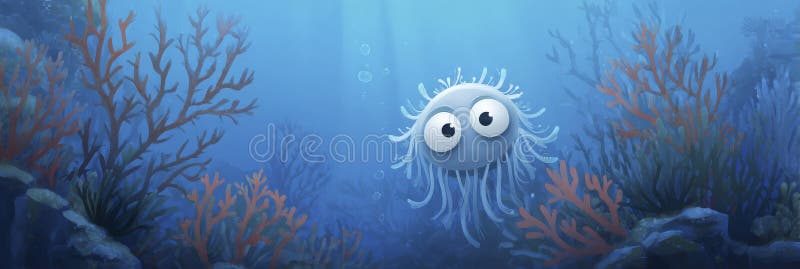 Curious Underwater Creature vector illustration