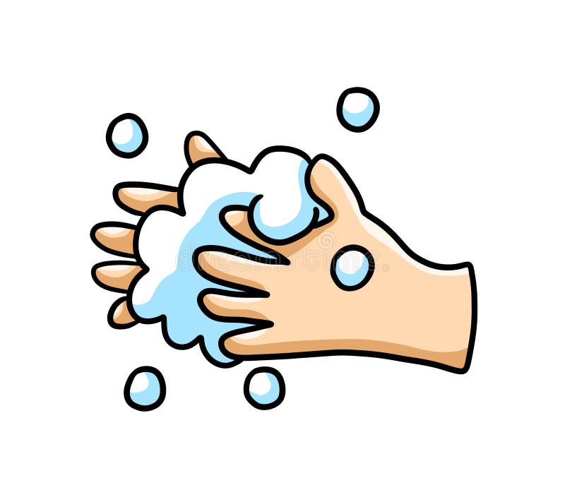Cartoon Wash Your Hands Icon Stock Illustration - Illustration of safe,  foam: 177246448