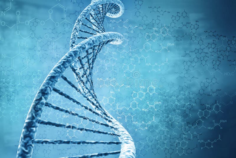 Digital illustration of dna vector illustration