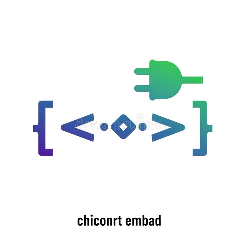 A digital illustration featuring a combination of coding symbols, including curly braces vector illustration