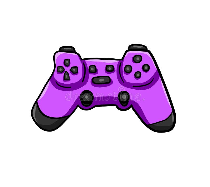 Video Game Console Controller Icon Digital Purple Stock Vector ...