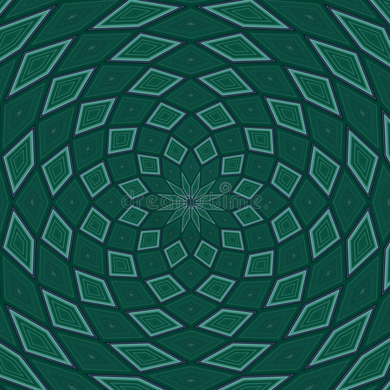 Digital illustration, geometric abstract colorful kaleidoscope stock illustration