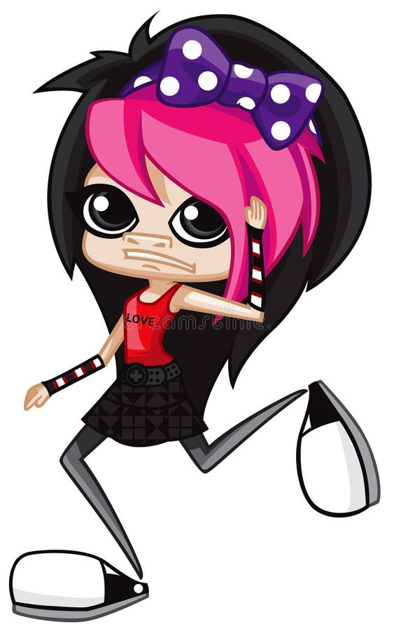 Cartoon Girl Punk Stock Illustrations – 1,016 Cartoon Girl Punk Stock ...