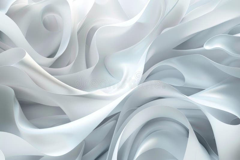Abstract elegant white waves background vector illustration