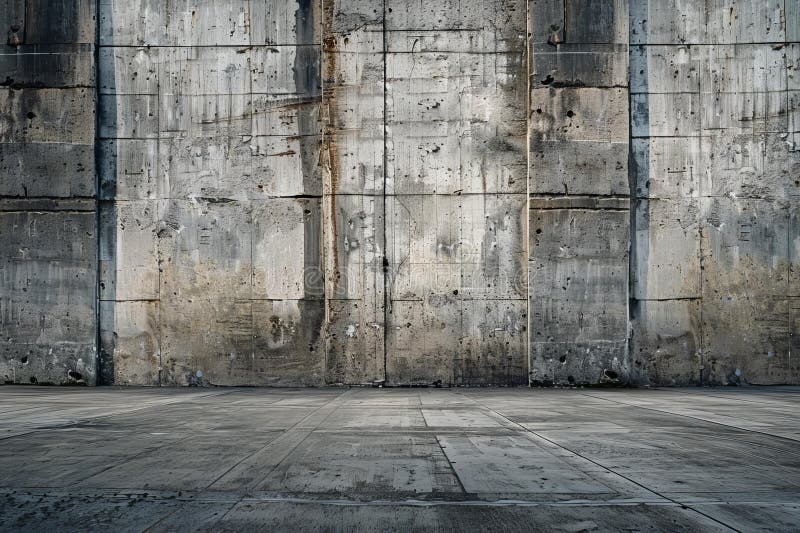 Digital image of concrete wall, empty concrete floor, high resolution, ultra realistic photography vector illustration