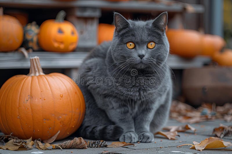 Digital image of image of grey cat sitting on white with yellow eyes vector illustration