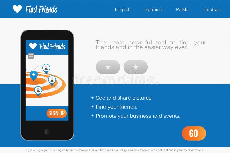 Digital image of mobile phone with icons on screen royalty free illustration