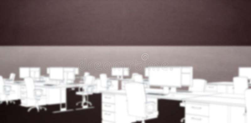 Digital image of office desk royalty free illustration