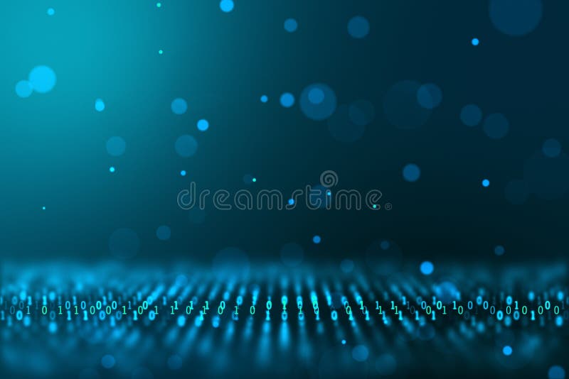 Digital information technology binary world concept computer generated background