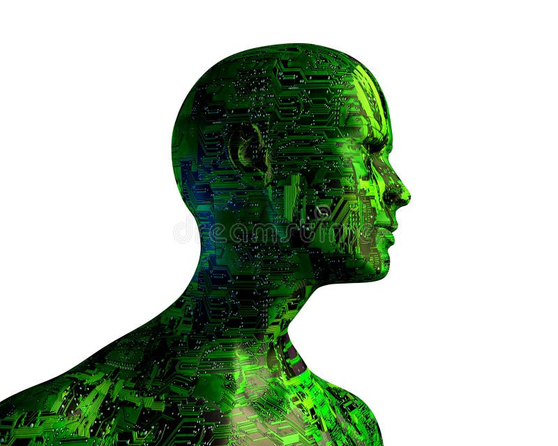 Digital-junge Frau vektor abbildung Digital-junge Frau vektor abbildung