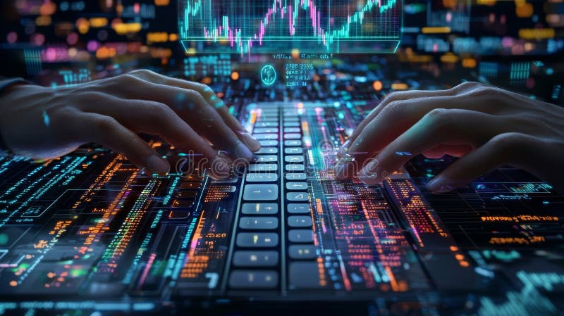 Digital Keyboard stock illustration