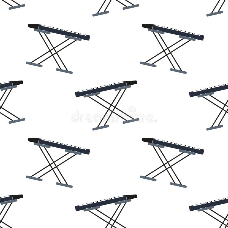 Digital keyboard pattern design for creative projects and music themes. This pattern features multiple digital keyboards arranged in a seamless design, perfect for music-related creative projects.