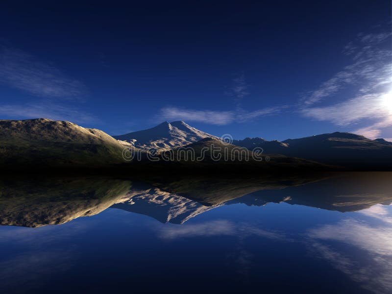 Digital landscape royalty free illustration