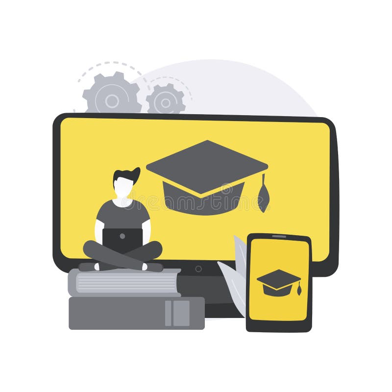 Digital Learning Abstract Concept Vector Illustration. Stock Vector