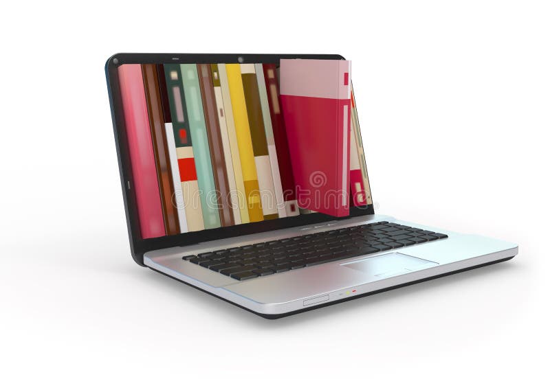 Digital library. vector illustration
